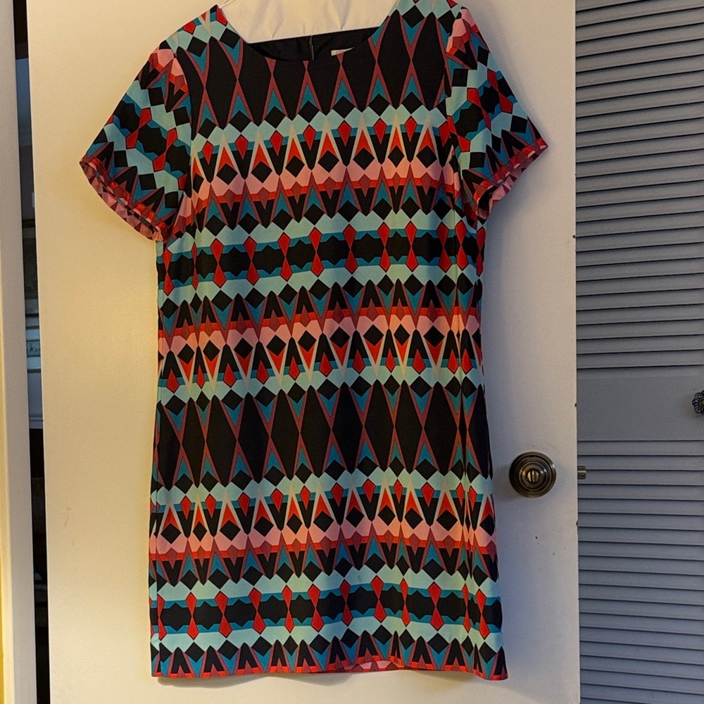 Geometric Multicolor Mini Dress